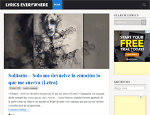 Tablet Screenshot of lyricseverywhere.com
